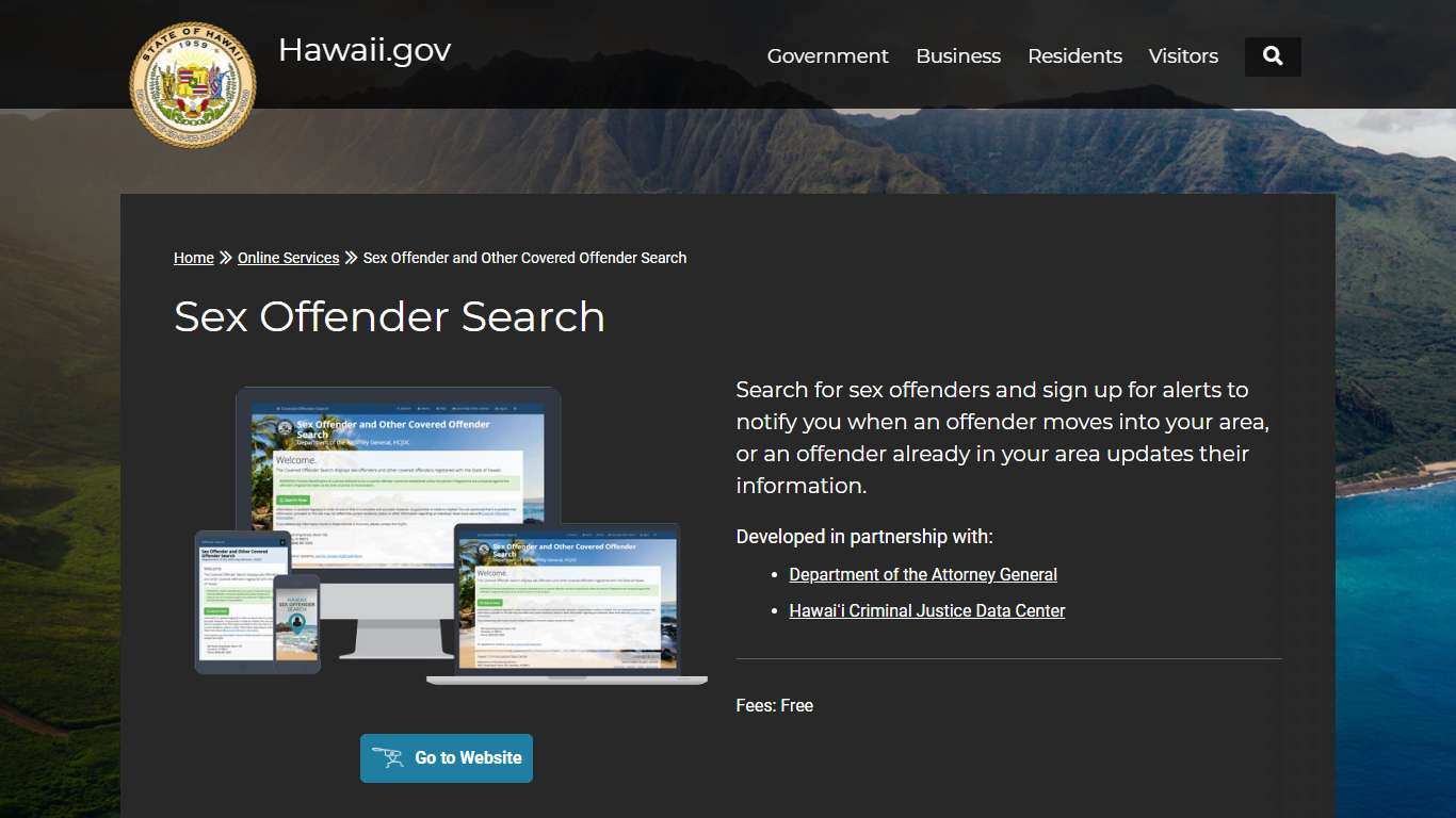 Hawaii.gov | Sex Offender and Other Covered Offender Search